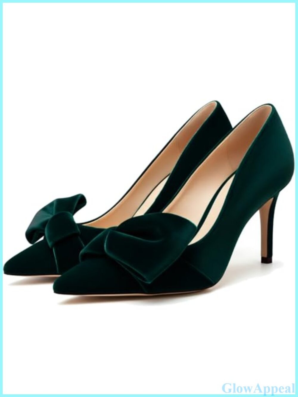 Women's Bow Pointed Toe Stiletto High Heels Slip On Wedding Dress Pumps